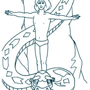 Раскраска Маугли