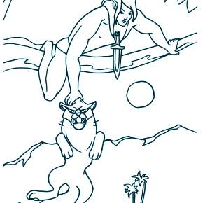 Раскраска Маугли