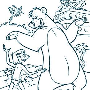 Раскраска Маугли