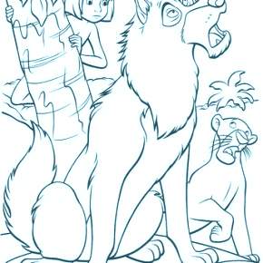 Раскраска Маугли