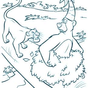 Раскраска Маугли