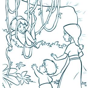 Раскраска Маугли