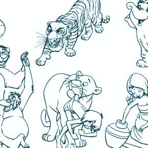 Раскраска Маугли