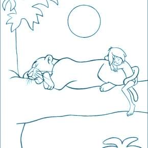 Раскраска Маугли