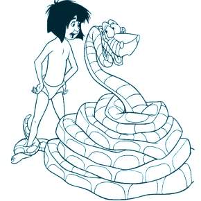 Раскраска Маугли