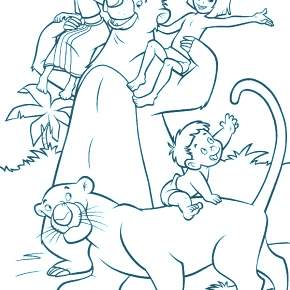 Раскраска Маугли