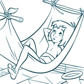 Раскраска Маугли