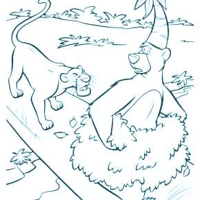 Раскраска Маугли