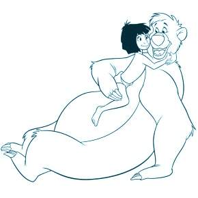 Раскраска Маугли