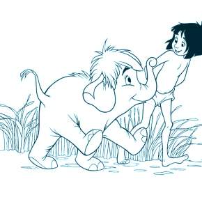 Раскраска Маугли