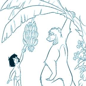 Раскраска Маугли