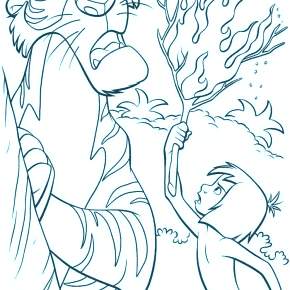 Раскраска Маугли