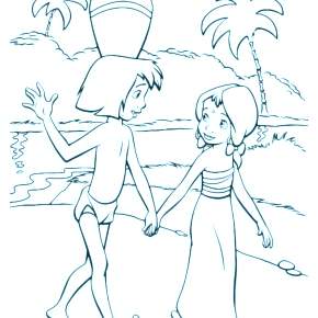 Раскраска Маугли