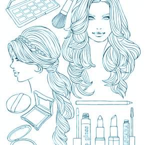 Раскраска Макияж Раскраска Макияж