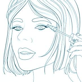 Раскраска Макияж Раскраска Макияж