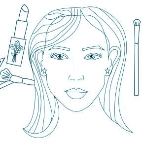 Раскраска Макияж Раскраска Макияж