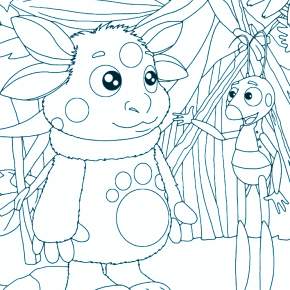 Раскраска Лунтик и его друзья Раскраска Лунтик и его друзья