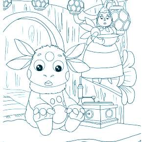 Раскраска Лунтик и его друзья Раскраска Лунтик и его друзья