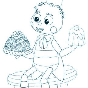 Раскраска Лунтик и его друзья Раскраска Лунтик и его друзья