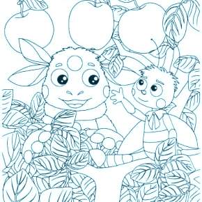 Раскраска Лунтик и его друзья Раскраска Лунтик и его друзья