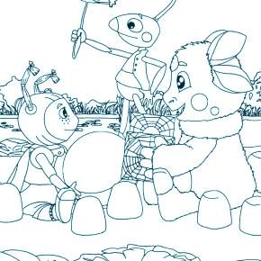 Раскраска Лунтик и его друзья Раскраска Лунтик и его друзья