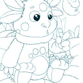 Раскраска Лунтик и его друзья Раскраска Лунтик и его друзья