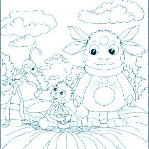 Раскраска Лунтик и его друзья Раскраска Лунтик и его друзья