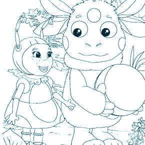 Раскраска Лунтик и его друзья Раскраска Лунтик и его друзья