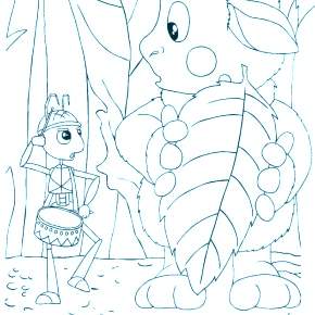 Раскраска Лунтик и его друзья Раскраска Лунтик и его друзья