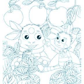 Раскраска Лунтик и его друзья Раскраска Лунтик и его друзья