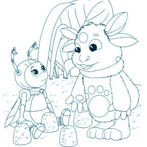 Раскраска Лунтик и его друзья Раскраска Лунтик и его друзья