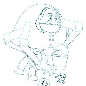 Раскраска Лунтик и его друзья Раскраска Лунтик и его друзья