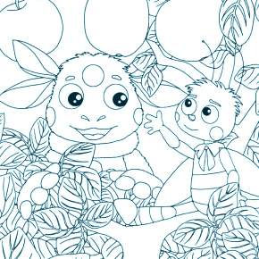 Раскраска Лунтик и его друзья Раскраска Лунтик и его друзья