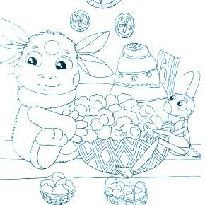 Раскраска Лунтик и его друзья Раскраска Лунтик и его друзья