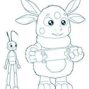 Раскраска Лунтик и его друзья Раскраска Лунтик и его друзья