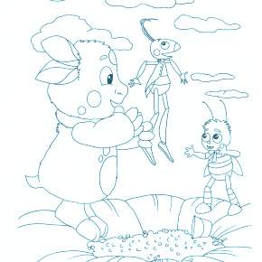 Раскраска Лунтик и его друзья Раскраска Лунтик и его друзья