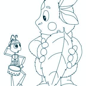 Раскраска Лунтик и его друзья Раскраска Лунтик и его друзья