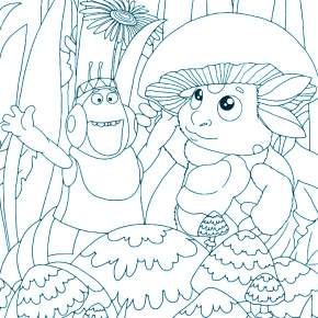 Раскраска Лунтик и его друзья Раскраска Лунтик и его друзья