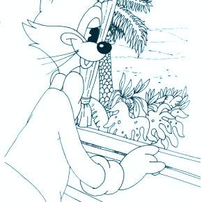 Раскраска кота Леопольда