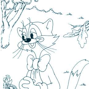 Раскраска кота Леопольда