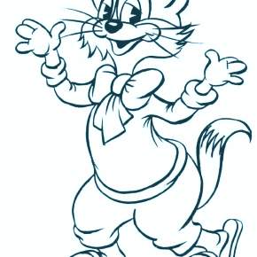 Раскраска кота Леопольда