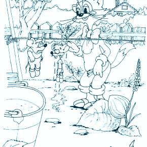 Раскраска кота Леопольда