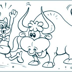 Раскраска кота Леопольда