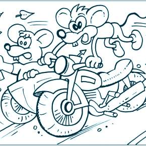 Раскраска кота Леопольда