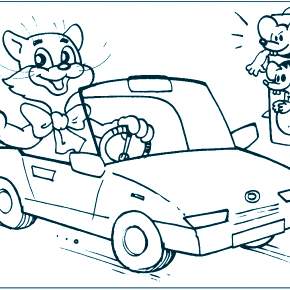 Раскраска кота Леопольда