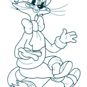 Раскраска кота Леопольда