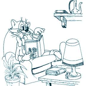 Раскраска кота Леопольда