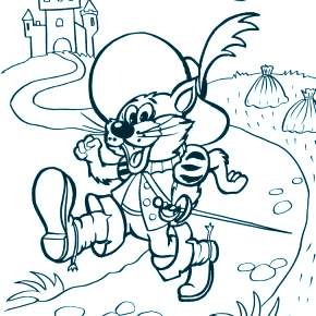 Раскраска кота Леопольда