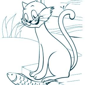 Раскраска кота Леопольда