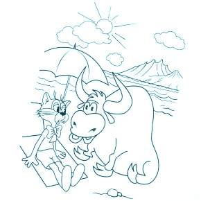 Раскраска кота Леопольда